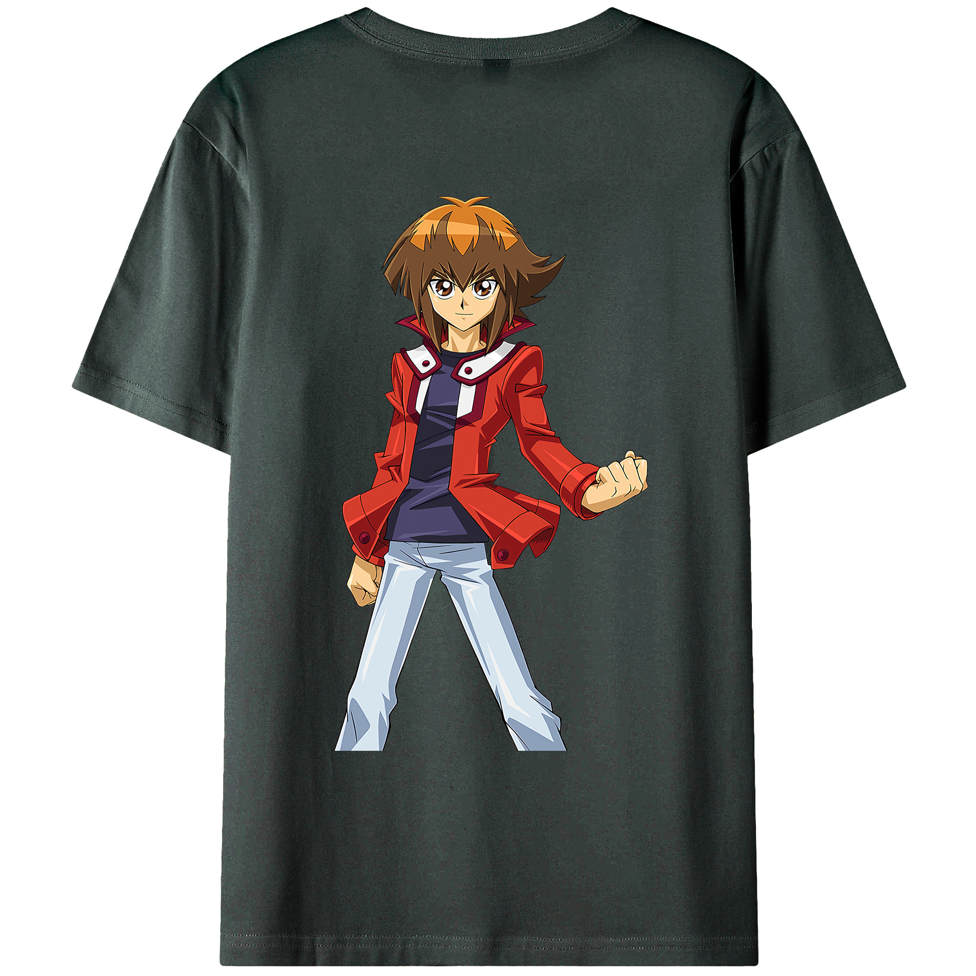 （画像用） 遊☆戯☆王 Yu-Gi-Oh! 綿100％ メンズ半袖Tシャツ（バックプリント） 通気性